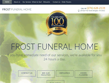 Tablet Screenshot of frostfuneralhome.com